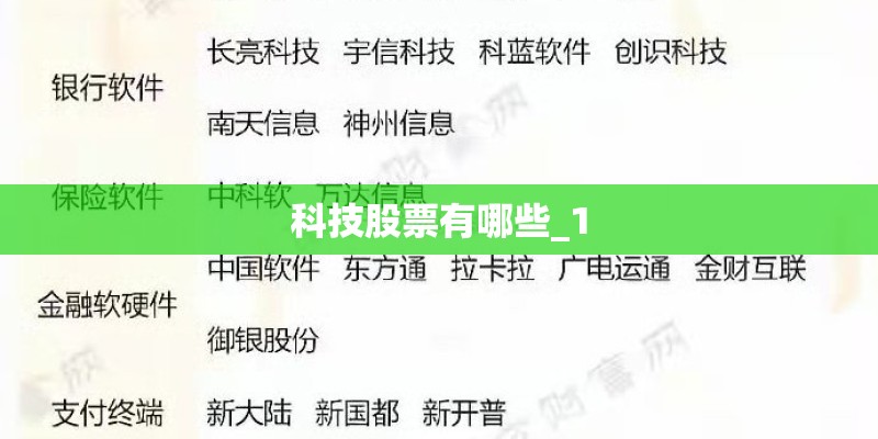 科技股票有哪些_1