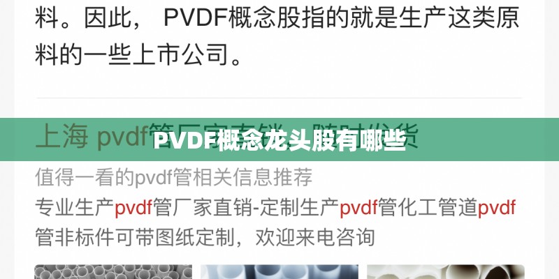 PVDF概念龙头股有哪些
