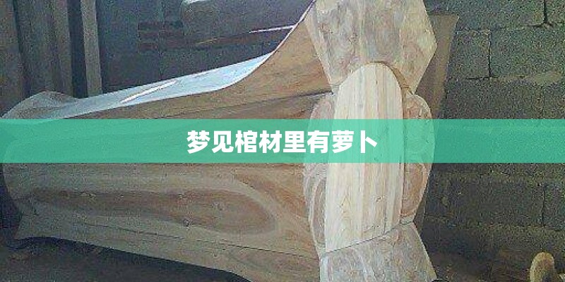 梦见棺材里有萝卜