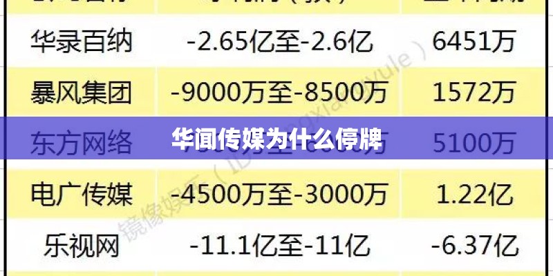 华闻传媒为什么停牌