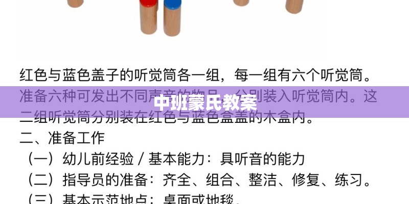 中班蒙氏教案