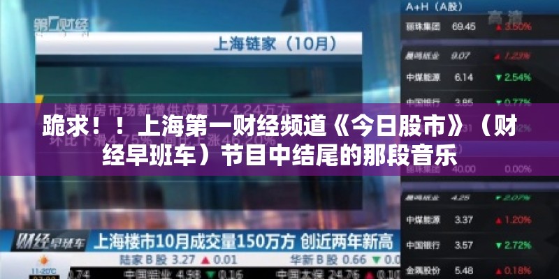 跪求！！上海第一财经频道《今日股市》（财经早班车）节目中结尾的那段音乐