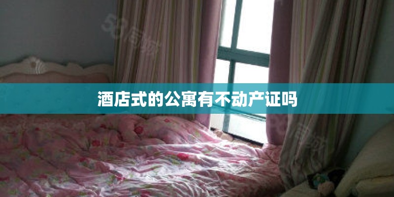 酒店式的公寓有不动产证吗